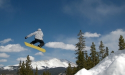 Snowboarder Jumping at Breckenridge Snowboarder Jumping at Breckenridge