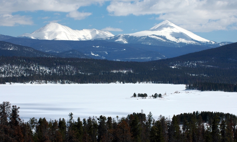 Snow Covered Lake Dillon