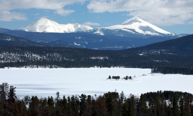 Snow Covered Lake Dillon