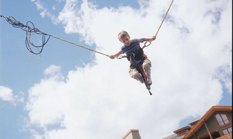 Boy on Bungee Jump at Copper Mountain