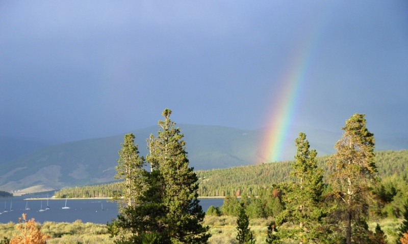 Rainbow over Lake Dillon