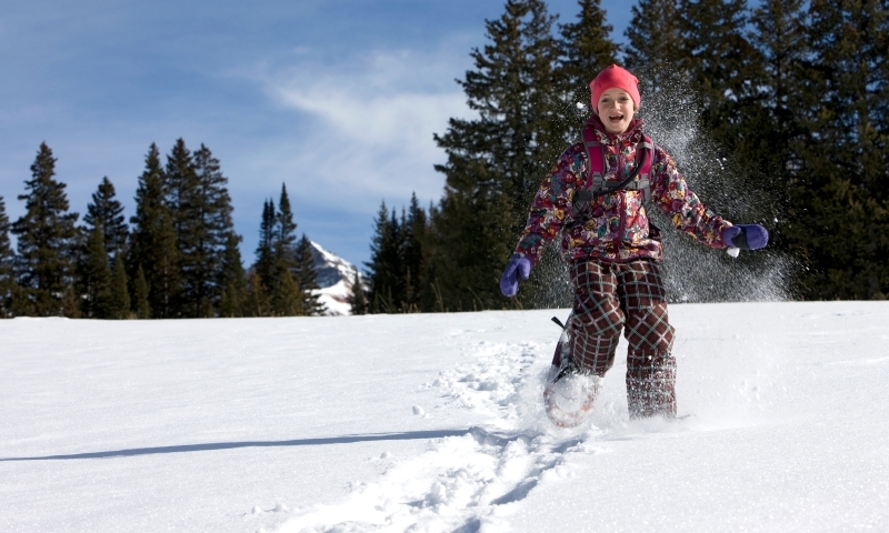 Snowshoeing Winter Kids